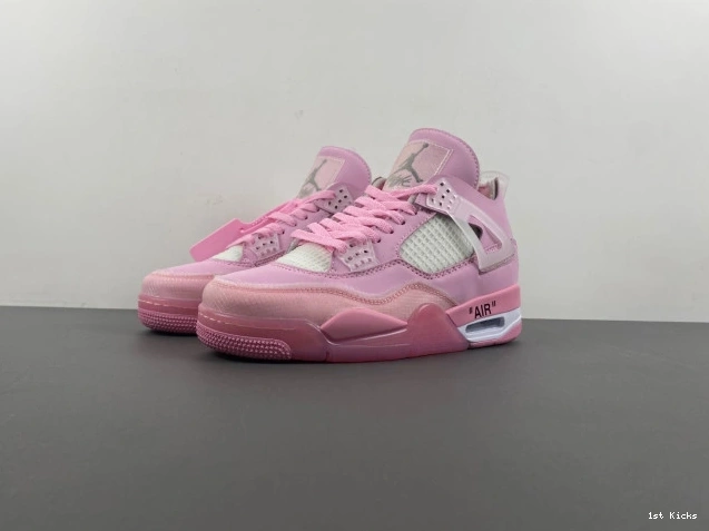 1st Kicks OFF-WHITE PINK JORDAN X 4 0628